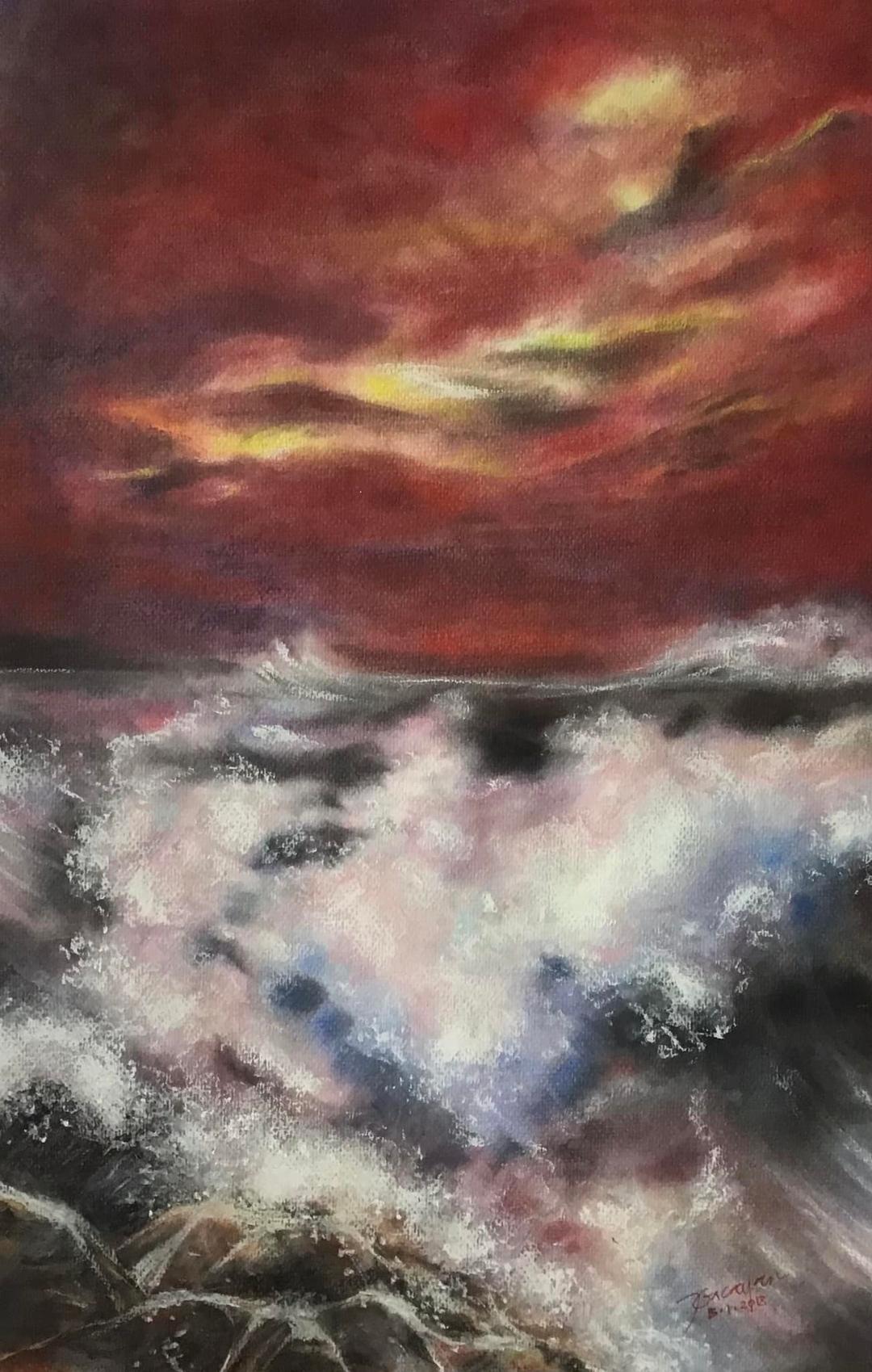 painting - The Sea and Sky Dance